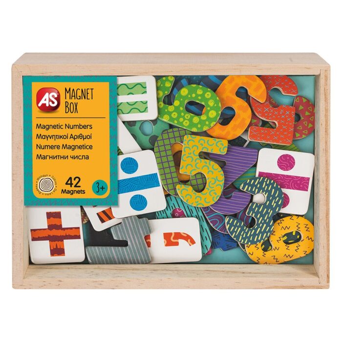 AS Magnet Box Αριθμοί Και Μαθηματικά Σύμβολα 42 Εκπαιδευτικοί Ξύλινοι Μαγνήτες Για 3+ Χρονών