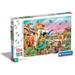 Clementoni Παιδικό Παζλ Super Color Land Of Dinosaurs 104 τμχ