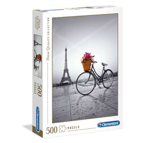 Clementoni Παζλ High Quality Collection Ποδήλατο Με Λουλούδια Στο Παρίσι 500 τμχ