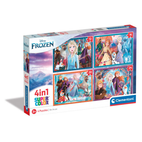 Clementoni Παιδικό Παζλ 4 in 1 Supercolor Disney Frozen II 12-16-20-24 τμχ