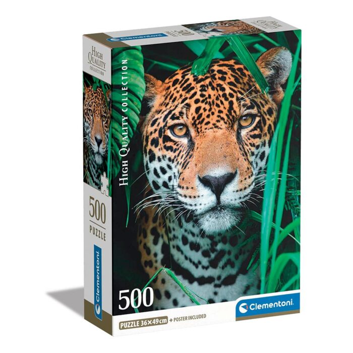 Clementoni Παζλ High Quality Collection Τίγρης Στη Ζούγκλα 500 τμχ - Compact Box